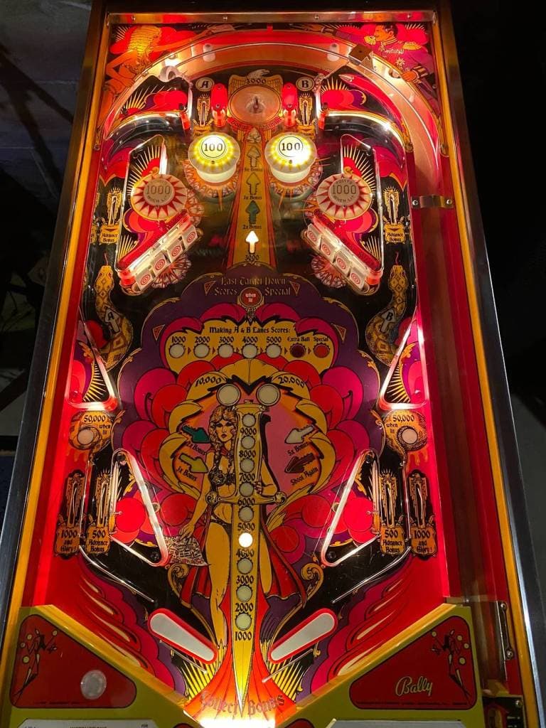 best bally 1970s pinball mata hari playfield