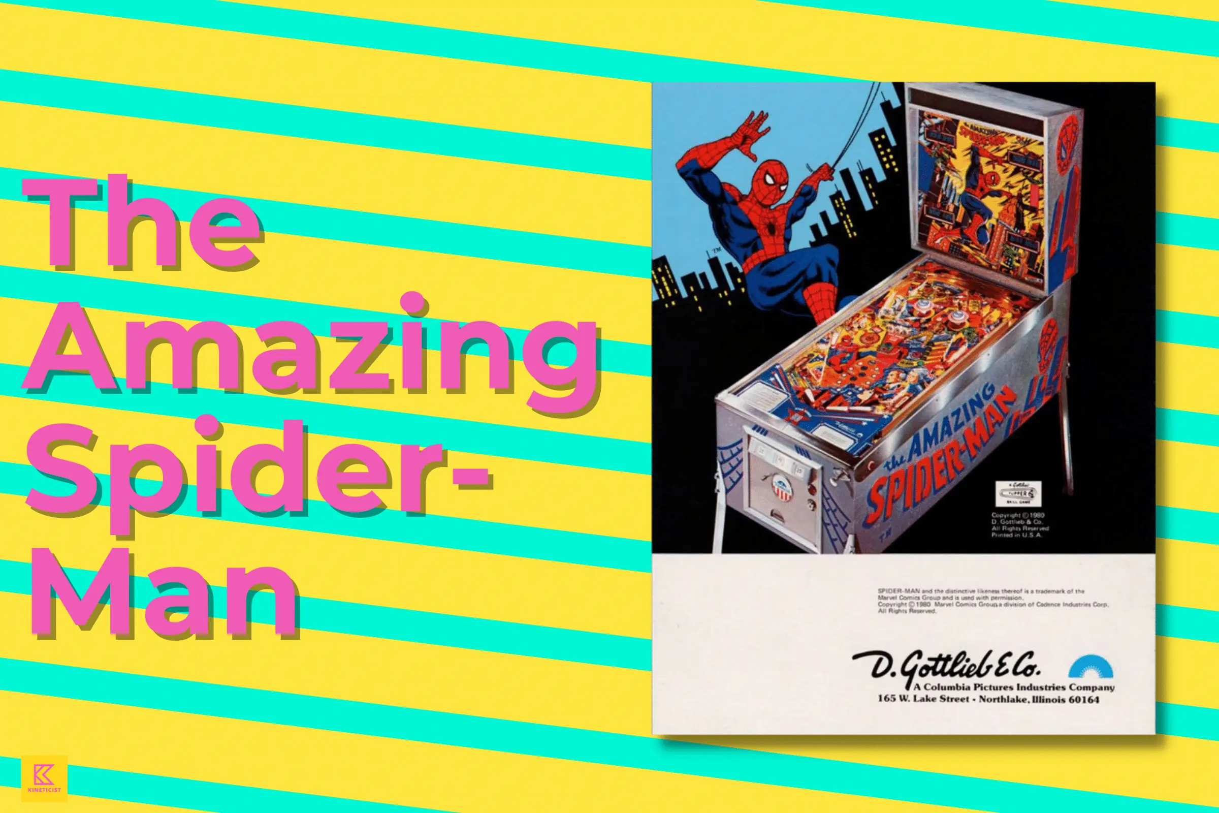 amazing spider-man pinball machine gottlieb