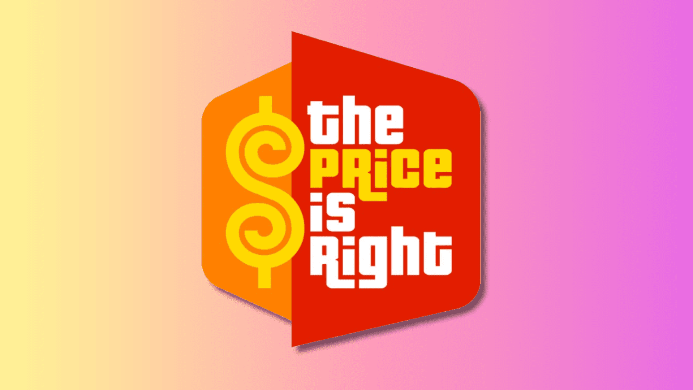 The Price is Right game show logo with dollar sign and gradient background
