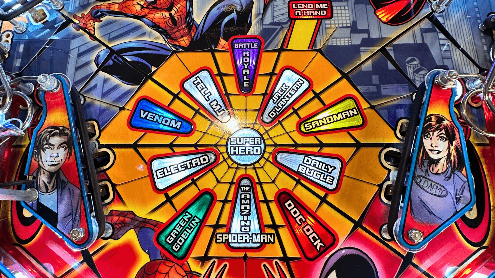 Image of Spiderman pinball mode inserts