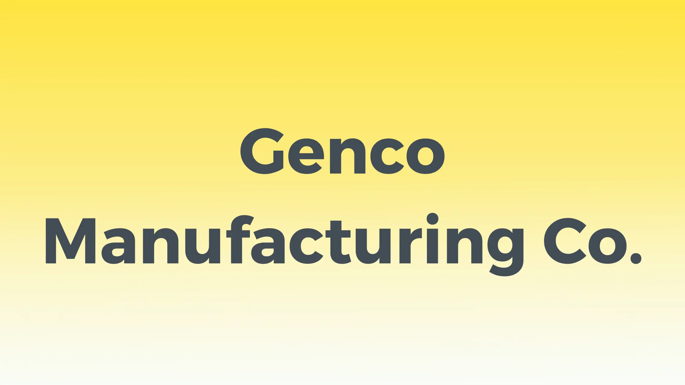 Genco Manufacturing Co.