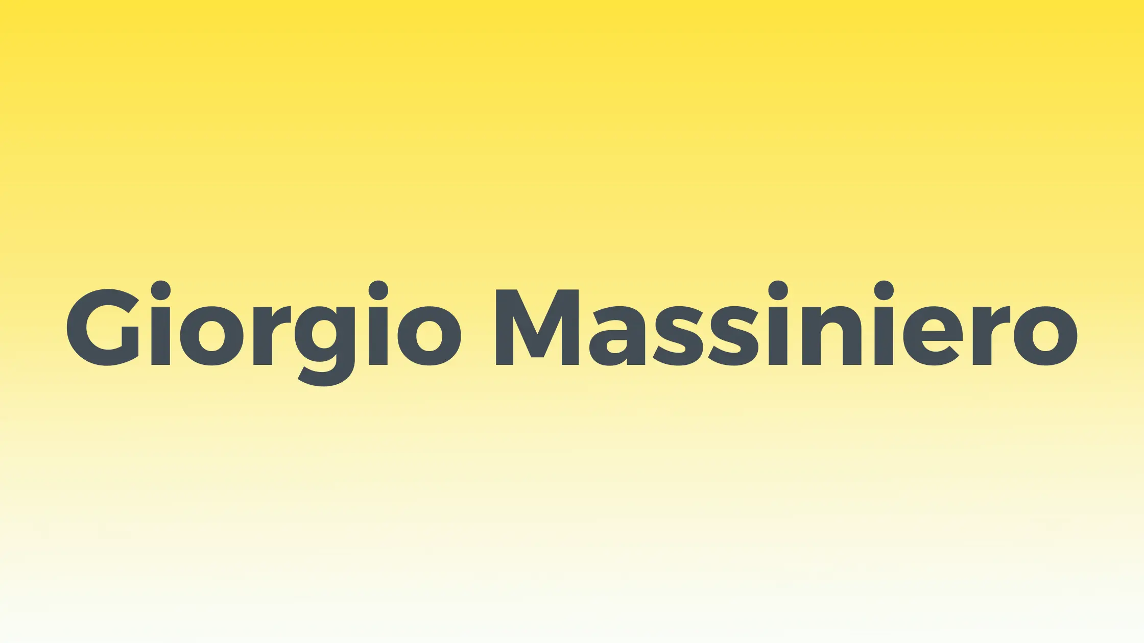 Giorgio Massiniero