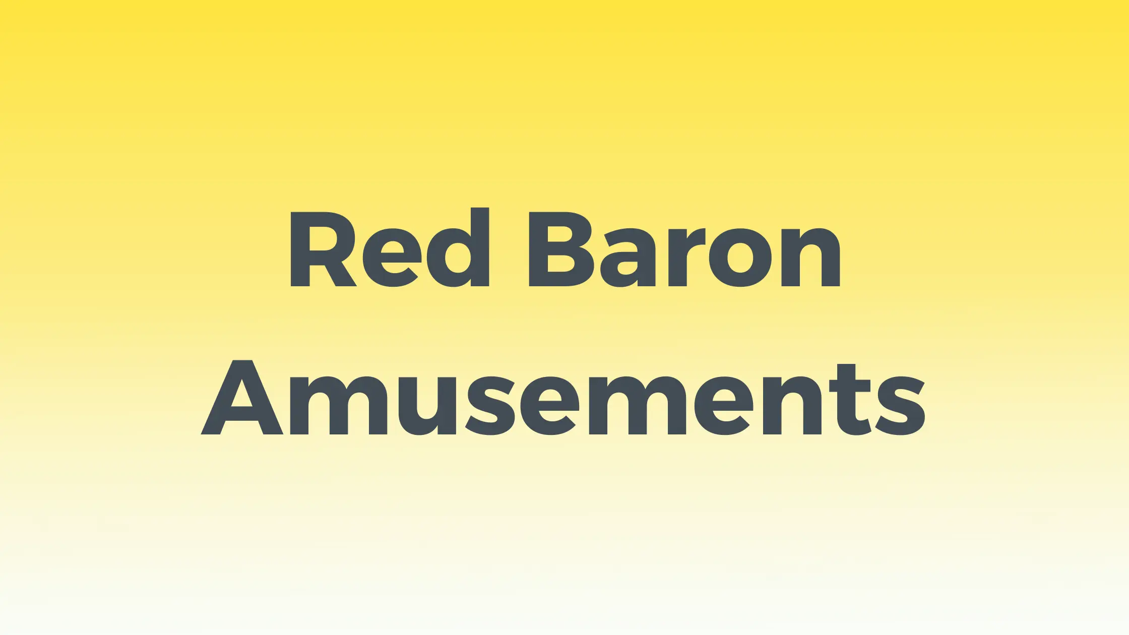 Red Baron Amusements