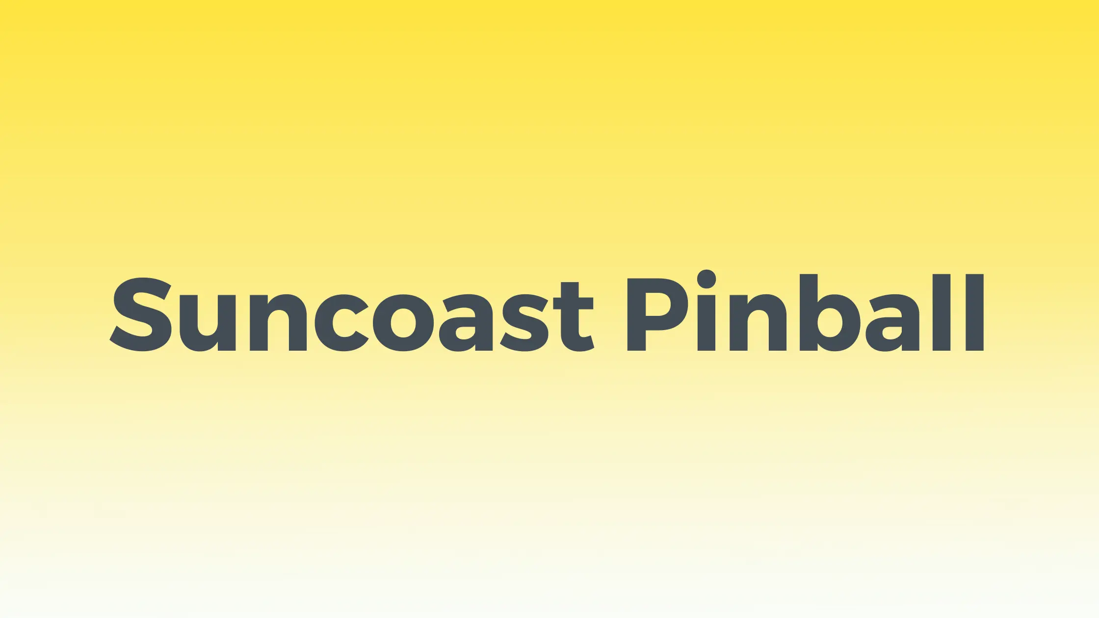Suncoast Pinball