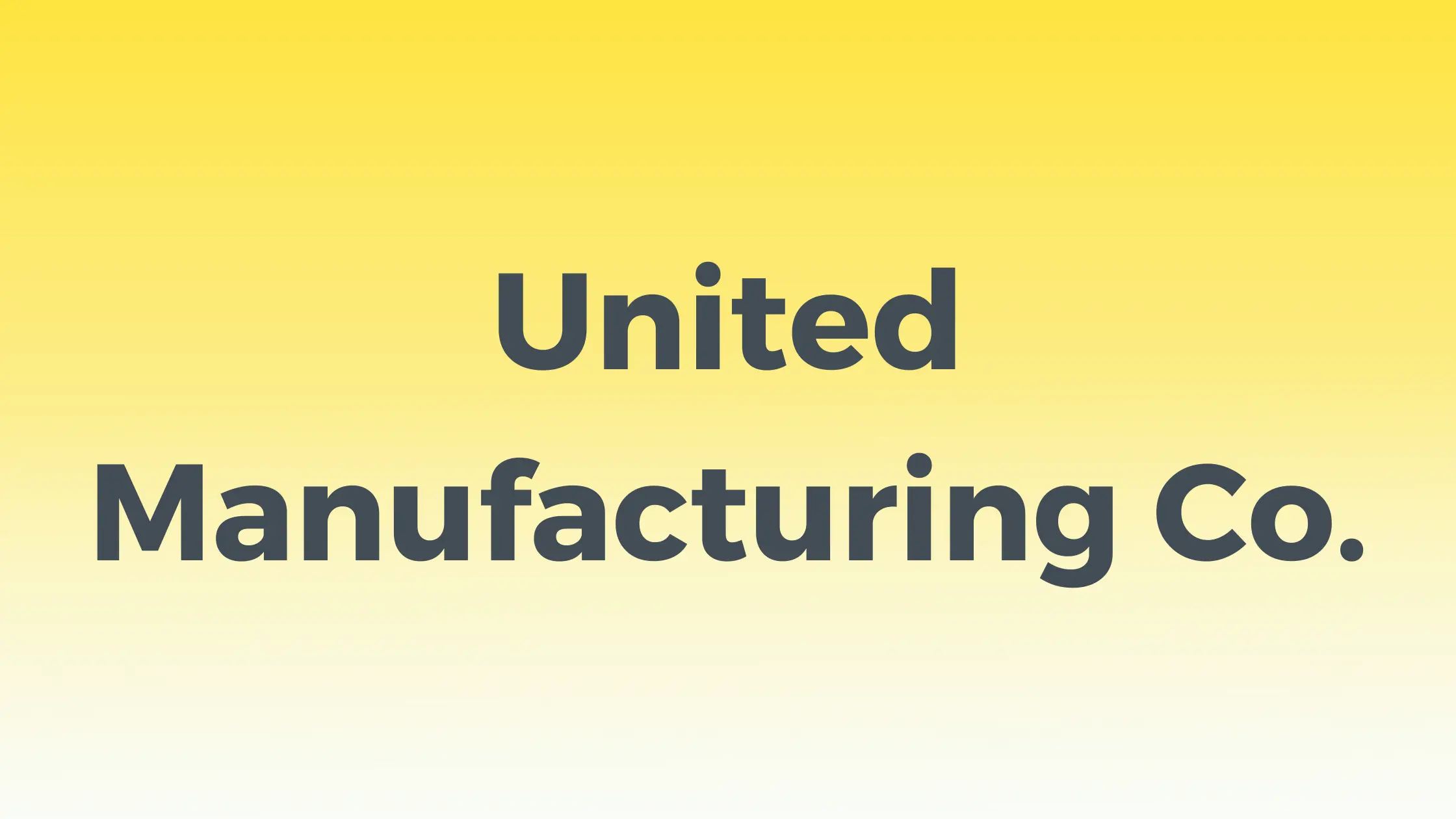 United Manufacturing Co.