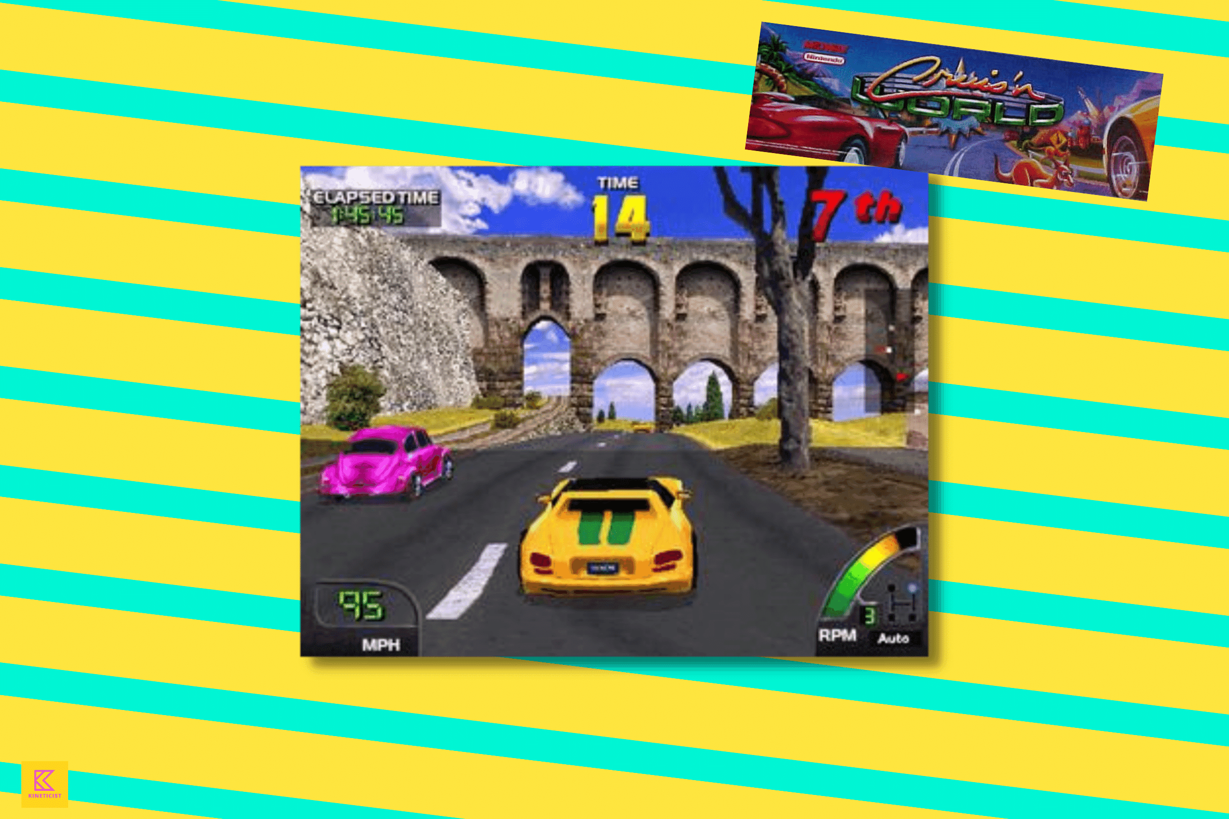 cruis'n world 1996 top retro arcade game