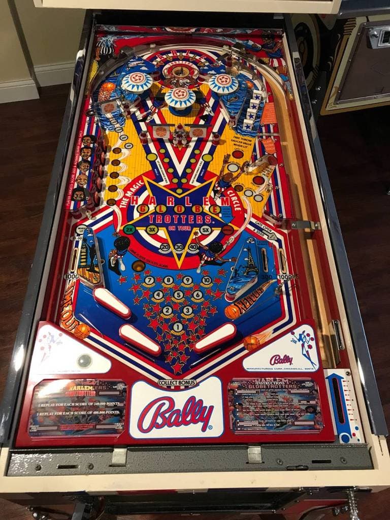 harlem globetrotters pinball playfield