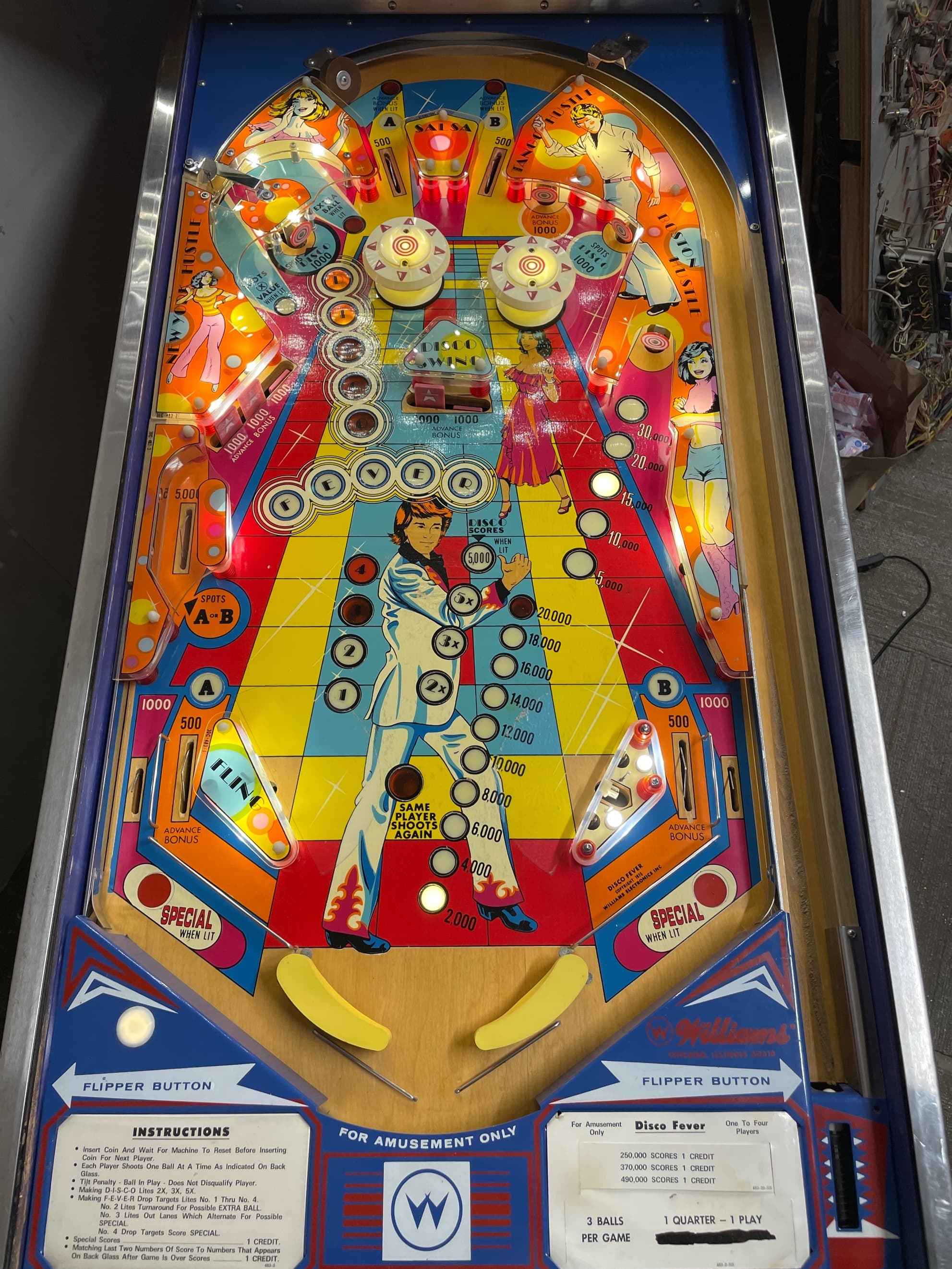 williams disco fever pinball 1978