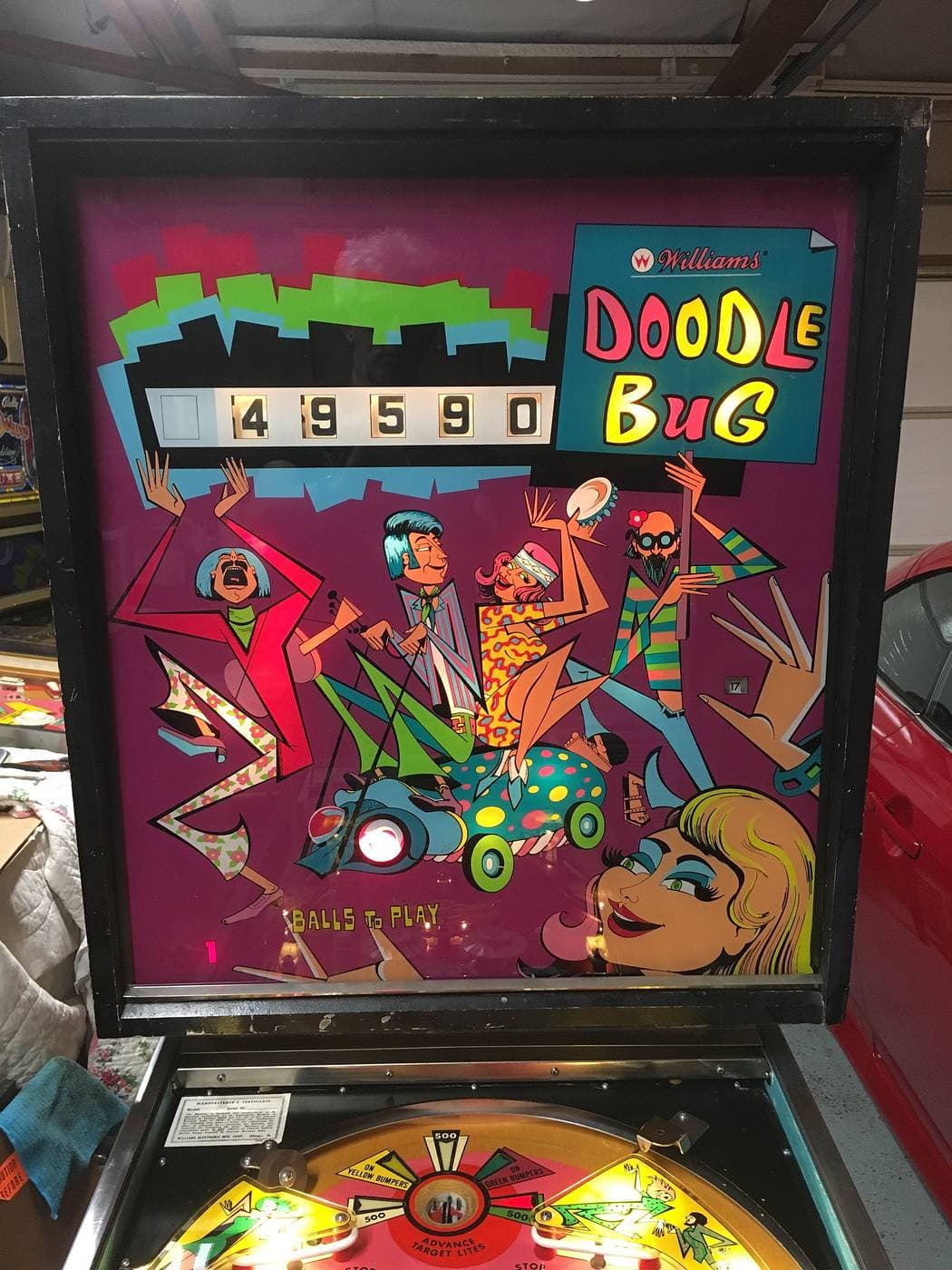 williams doodle bug pinball game 1971