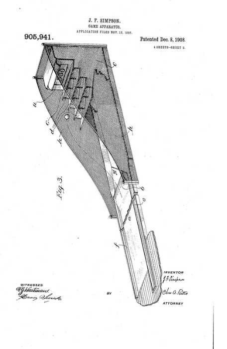 skee ball machine history 1908 patent