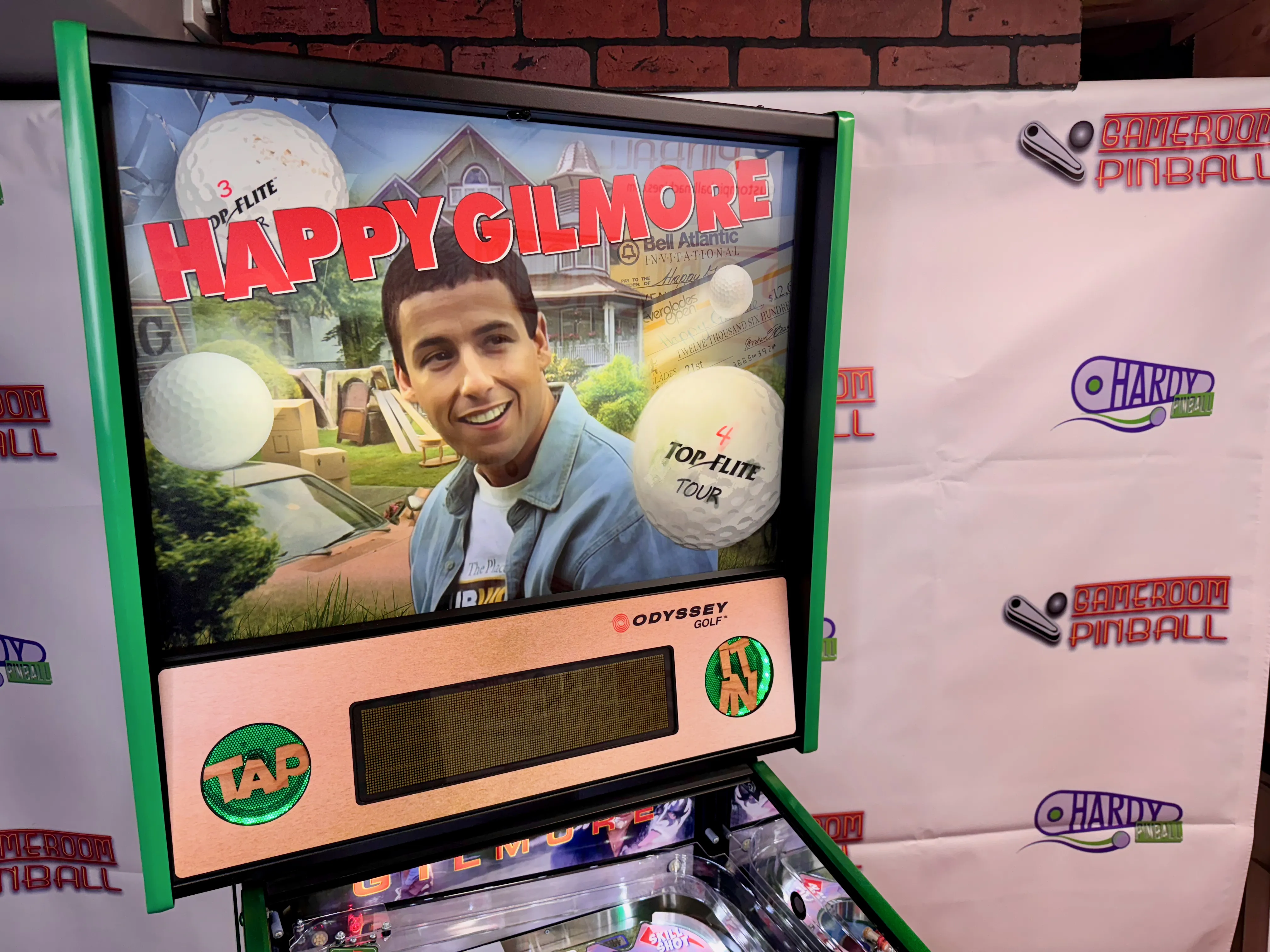 happy gilmore pinball machine translite