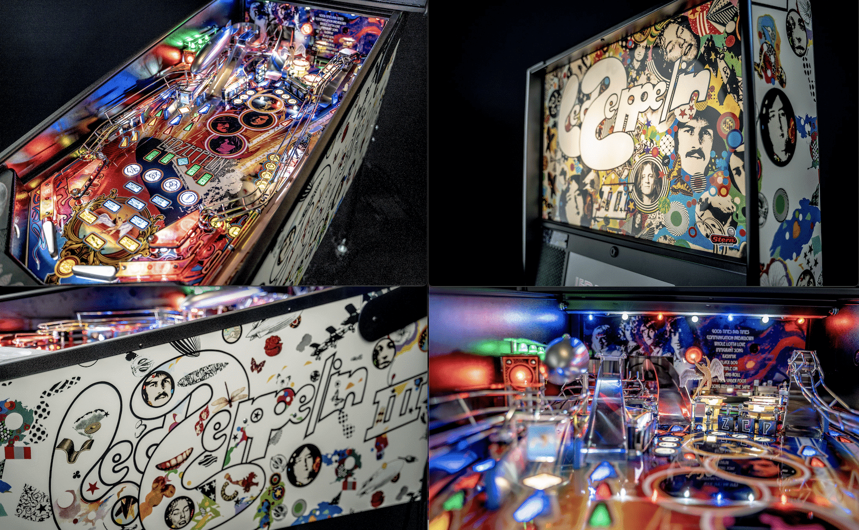 Colorful Beatles-themed pinball machine with vibrant playfield and artwork