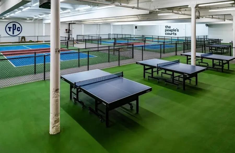 Pickleball and table tennis play spaces