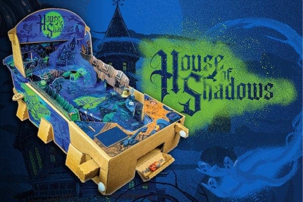 House of Shadows pinball machine with spooky blue and green design