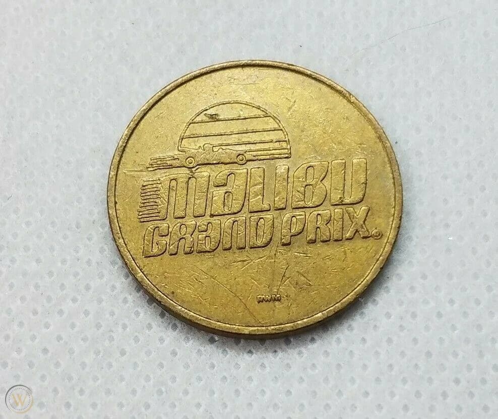malibu grand prix arcade token