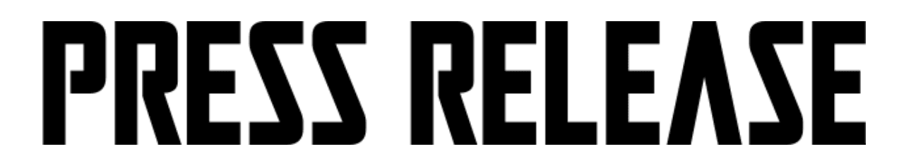 Bold black text spelling out the words "PRESS RELEASE"