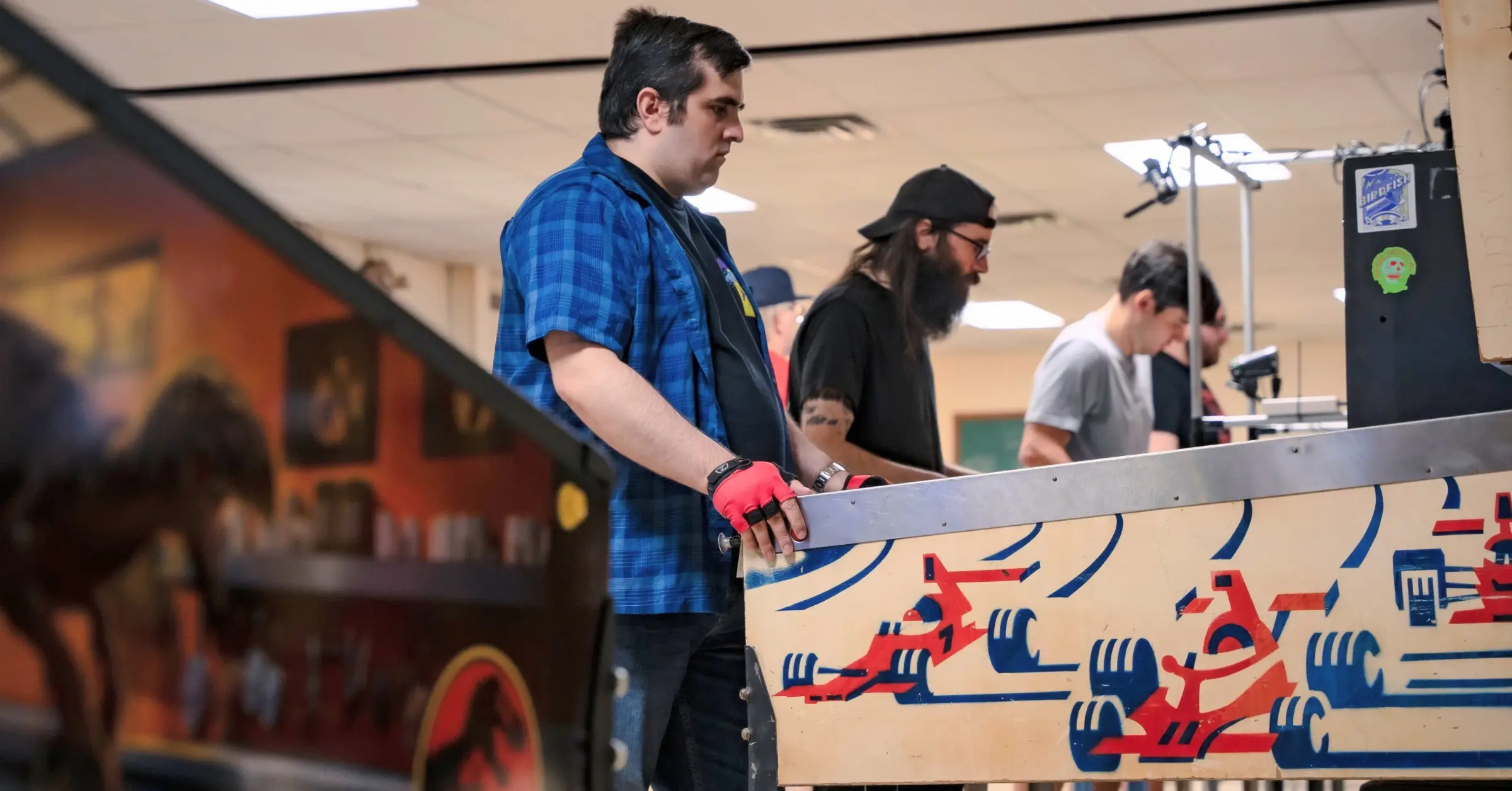 Players compete in the 2024 Sweeper City Pinball Championships