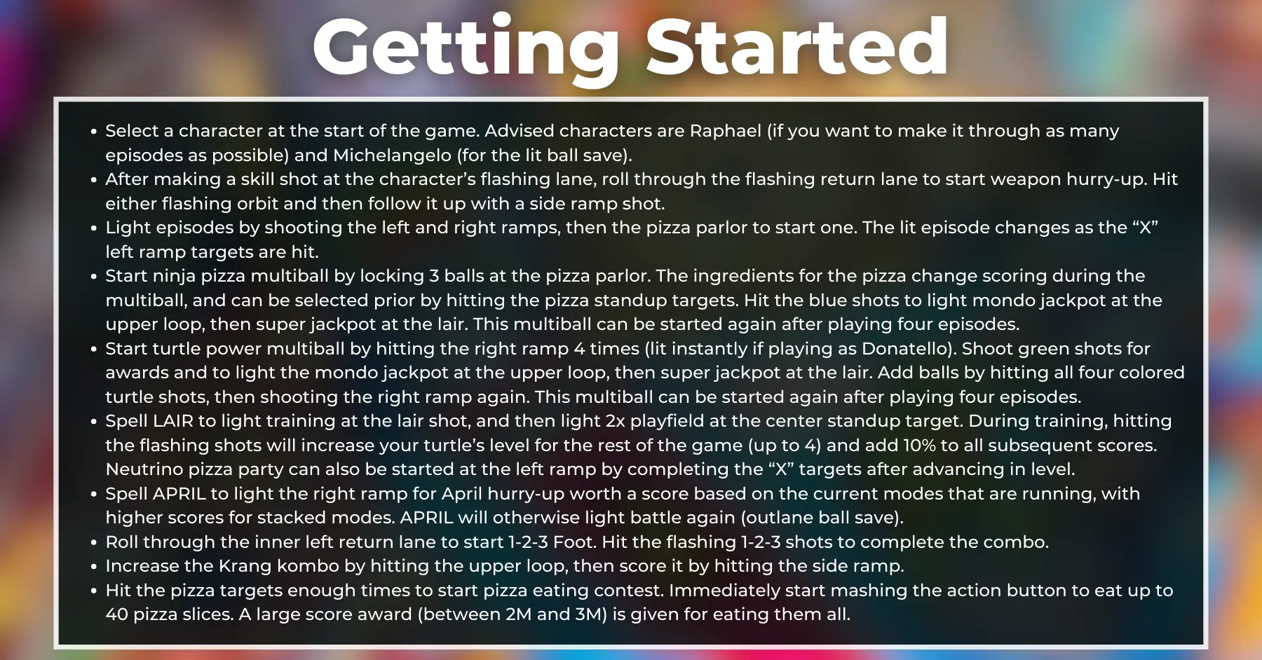 Getting Started with TMNT Pinball