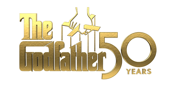 The Godfather 50 Years golden anniversary movie logo