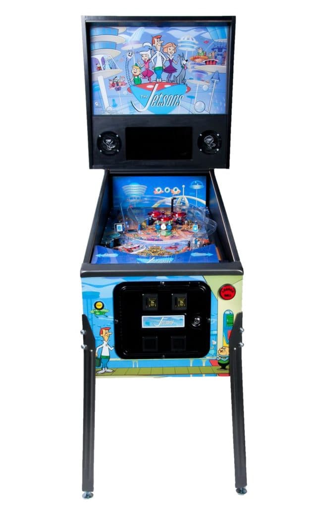 The Jetsons pinball machine with colorful futuristic cartoon characters