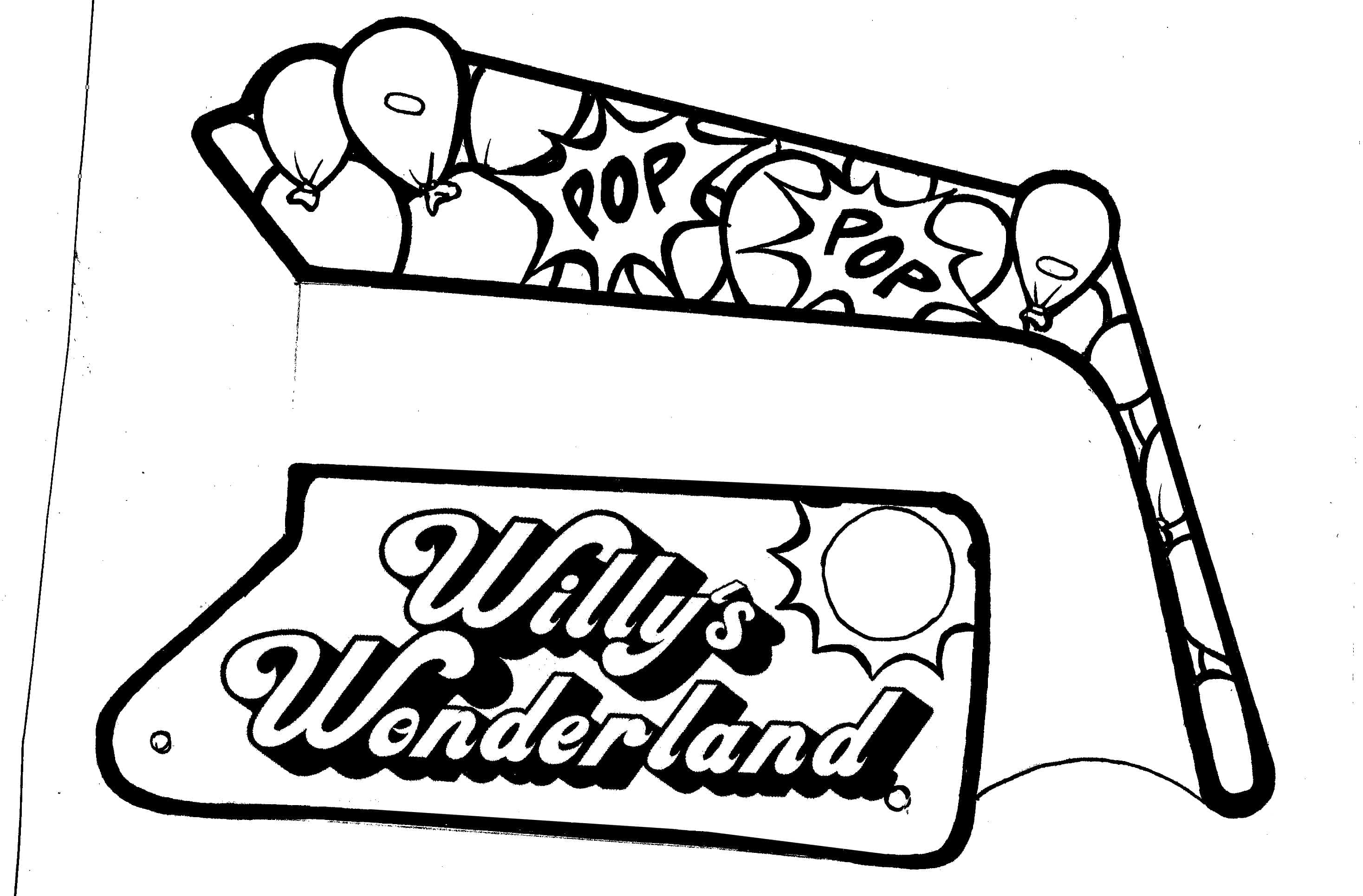 Willy's Wonderland logo with pop art style comic book elements