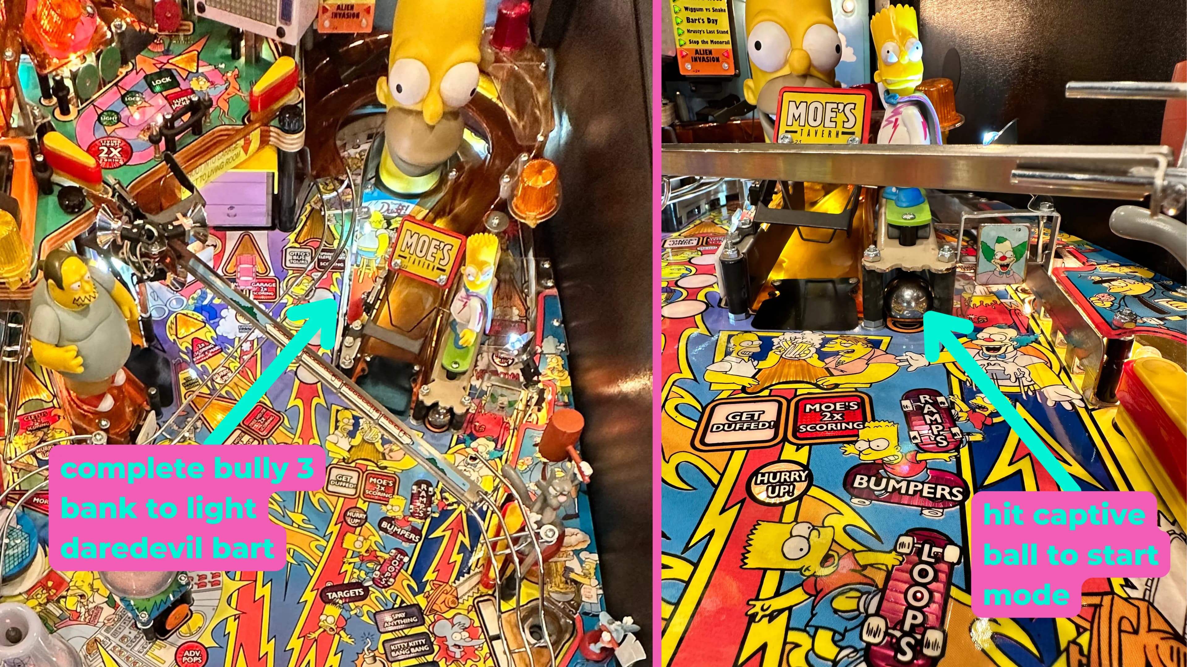 simpsons pinball party tutorial daredevil bart mode
