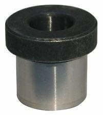 Metallic cylindrical industrial component with black round top