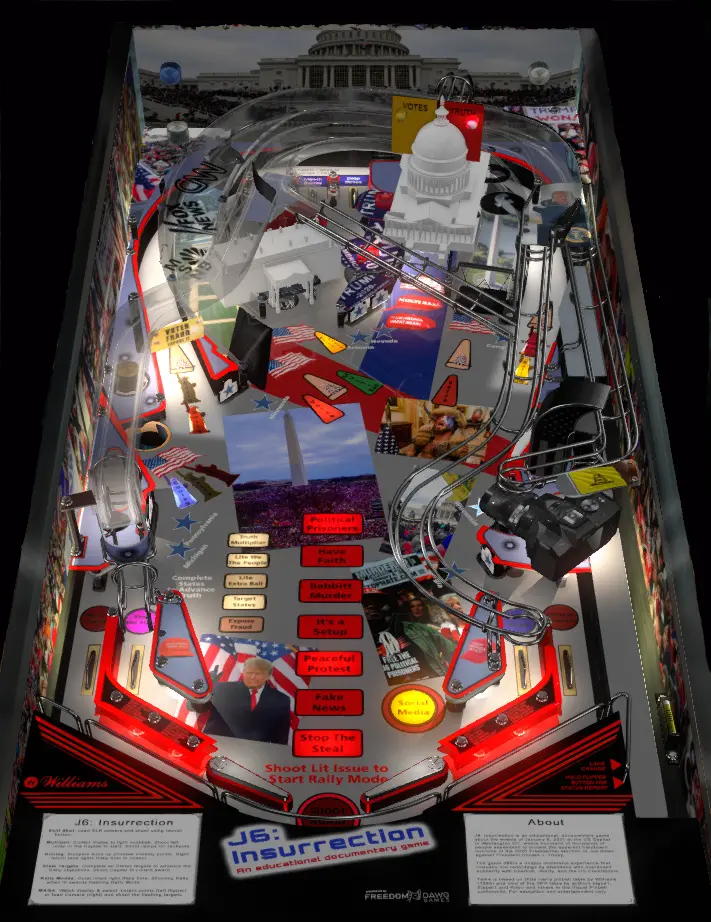 J6: Insurrection January 6th Pinball Machine